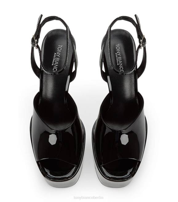 Plateau-Absätze| de Tony Bianco Frauen Reiseabsätze schwarzes Lackleder 462426